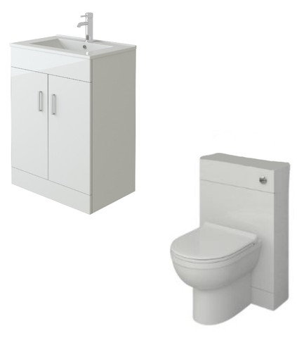 Vanity unit with combined sink - unit,
