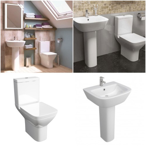 Basin sink and toilet bathroom - and,