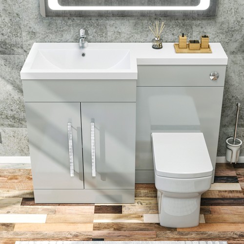 Bathroom grey vanity - unit, sink