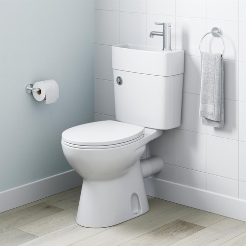 Close coupled toilet - 2-in-1,