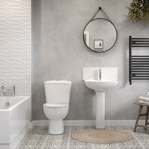 Modern bathroom suite close - bathroom,