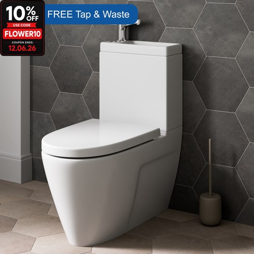 Close coupled toilet - coupled,