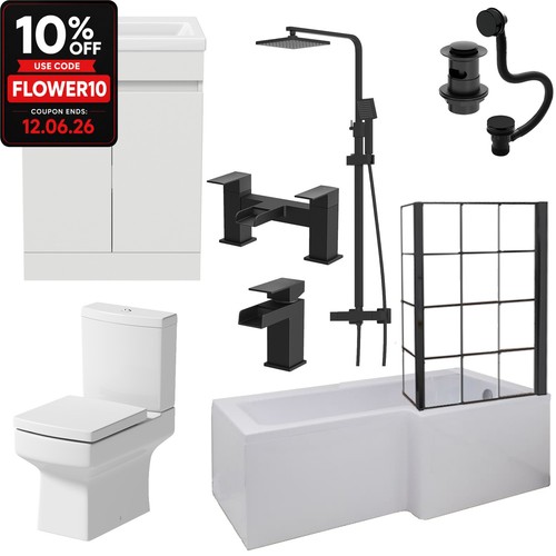 Complete bathroom suite black - complete,