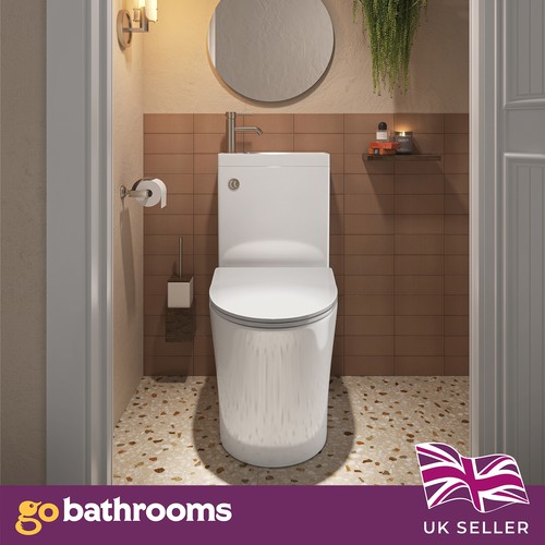 Close coupled toilet - 2-in-1,