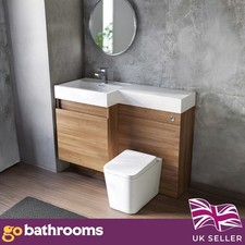 Oak Effect Toilet and Sink