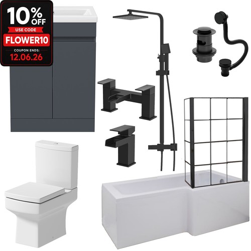 Complete bathroom suite black - complete,