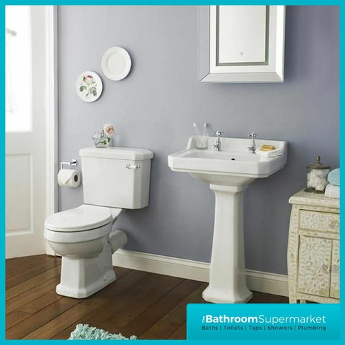 Traditional white bathroom - white,